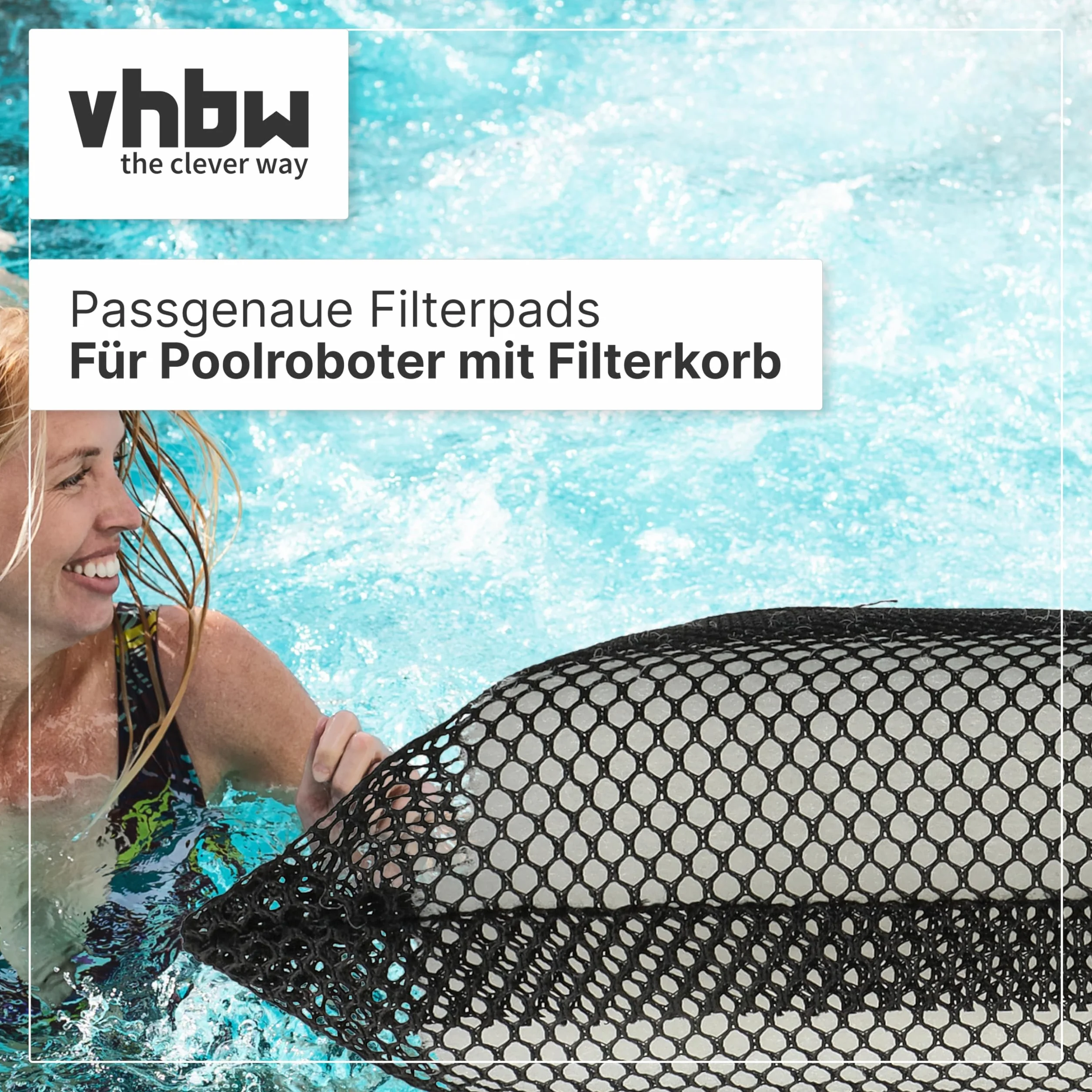 vhbw 4X Filterpad kompatibel mit Meranus Power 4,1, 4 Poolsauger, Poolroboter - Feinfilter, 25 x 16 x 4 cm