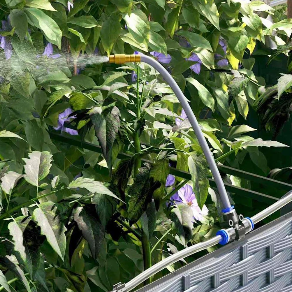 Garten-Pflanzgefäß 3er Set Hellgrau aus Stahl, 120x40x37,5 cm, langlebig für den Außenbereich, mit Bewässerungssystem für mühelose Pflanzenpflege