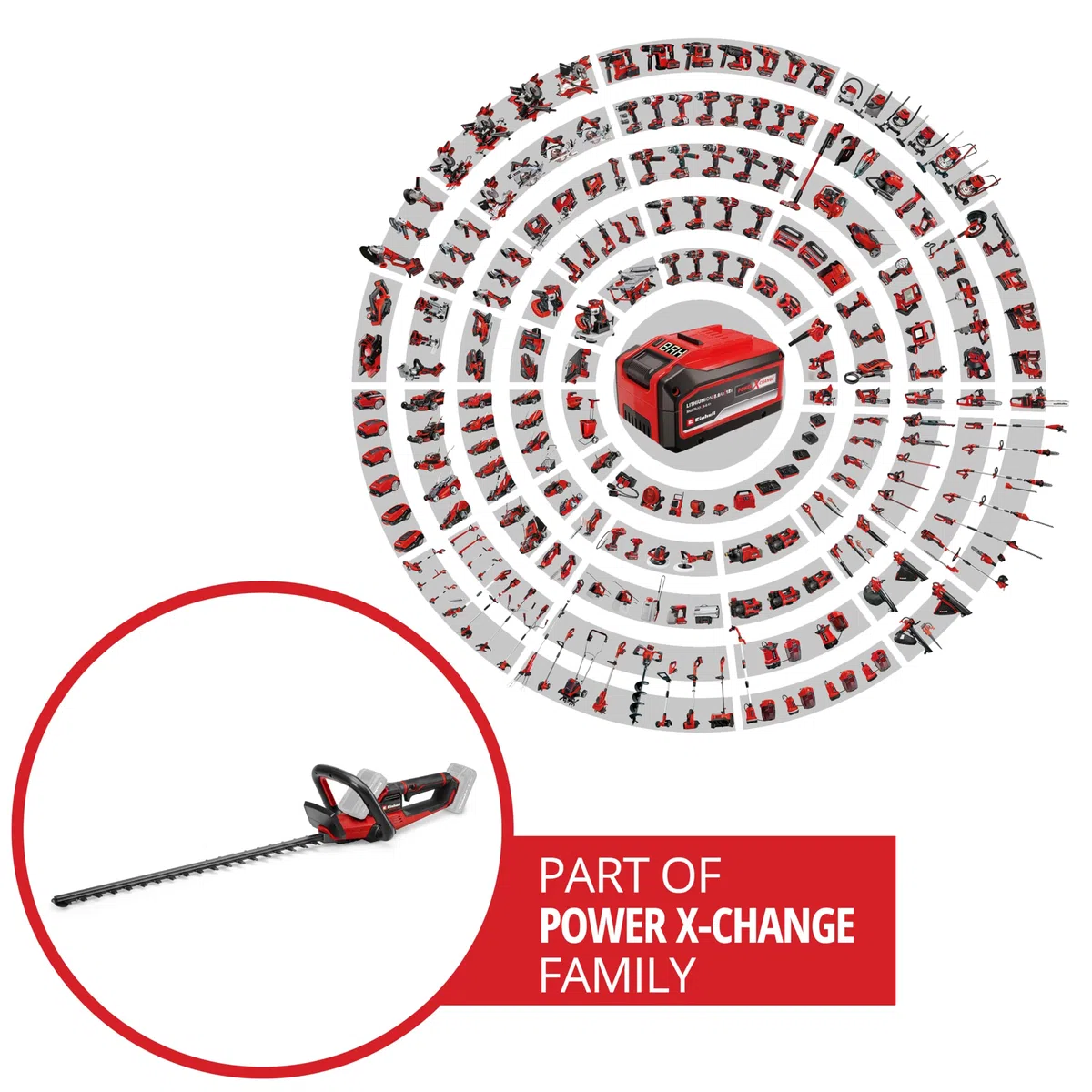 Einhell Professional Akku-Heckenschere GP-CH 36/65 Li BL-Solo Power X-Change (36 V, 65 cm Schnittlänge, 30 mm Zahnabstand, Brushless, Anti-Blockier-System, ohne Akku)