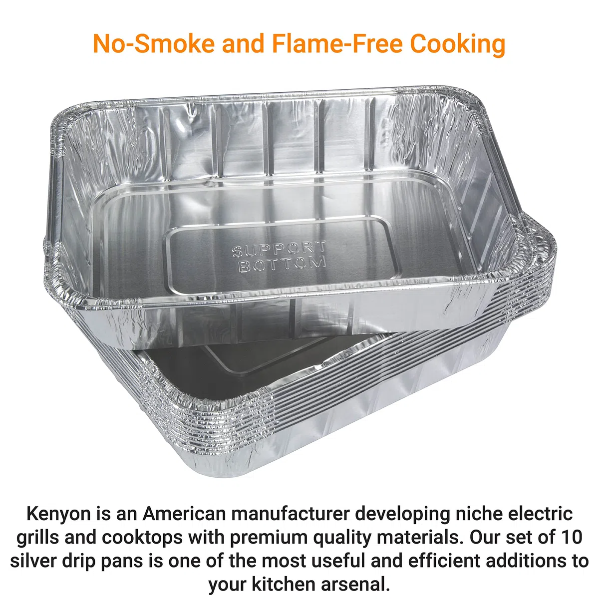 KENYON B96001 Abtropfschalen Grills, 10 Stück