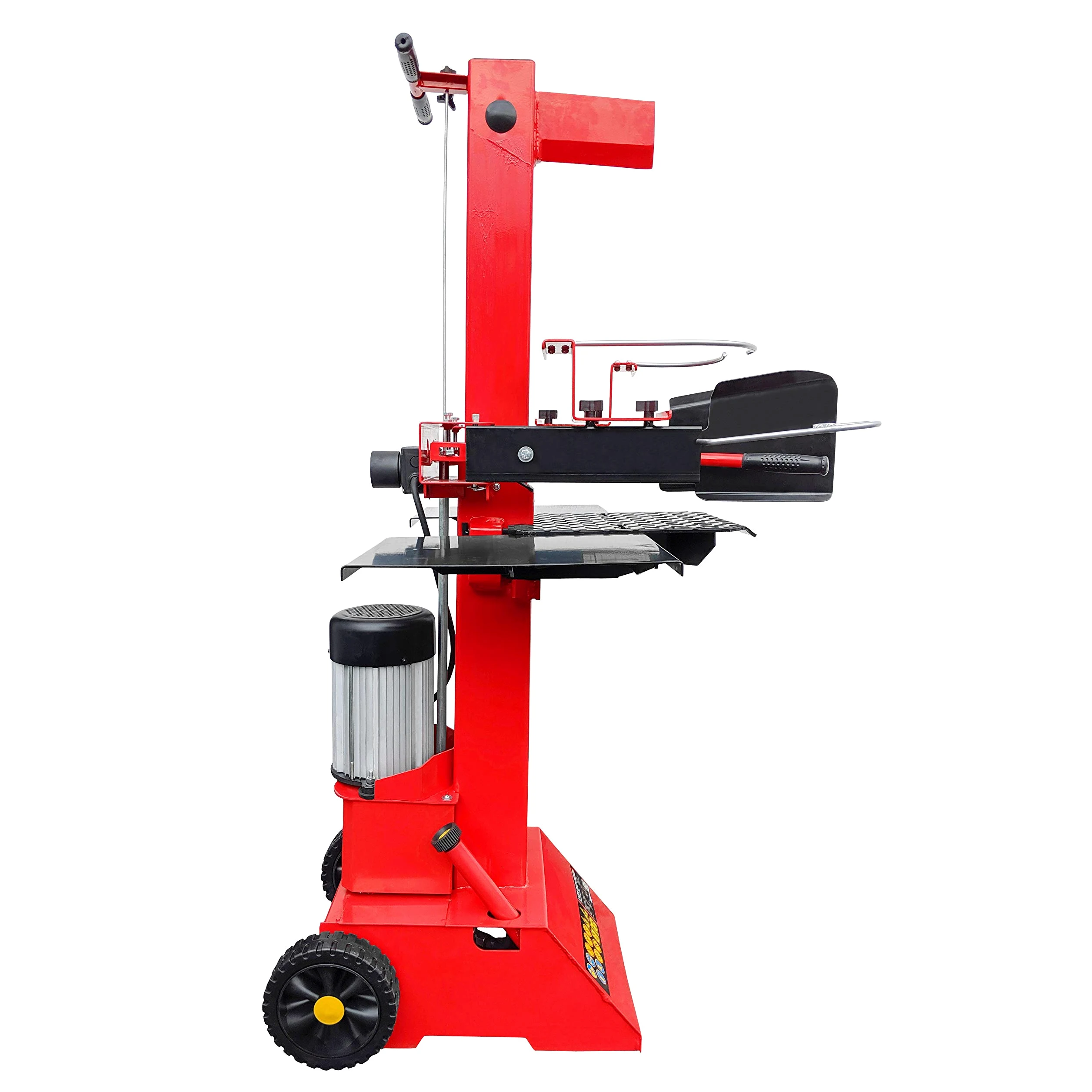 CROSSFER Holzspalter LS8T-230V/PRO/Hydraulikspalter 8 Tonnen Spaltkraft / 230V Motor 3 kW/Auto-Rücklauf mit stufenlosem Rücklaufstopp / 55 cm Spaltlänge/Spaltgut Ø max. 30 cm / 2 Holzablagetische