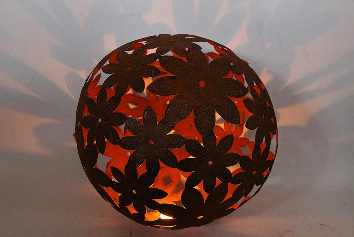 Bornhöft Edelrostkugel Kugel Metall Eisen Rost rostige Dekokugel Gartenkugel (30cm + 40cm)