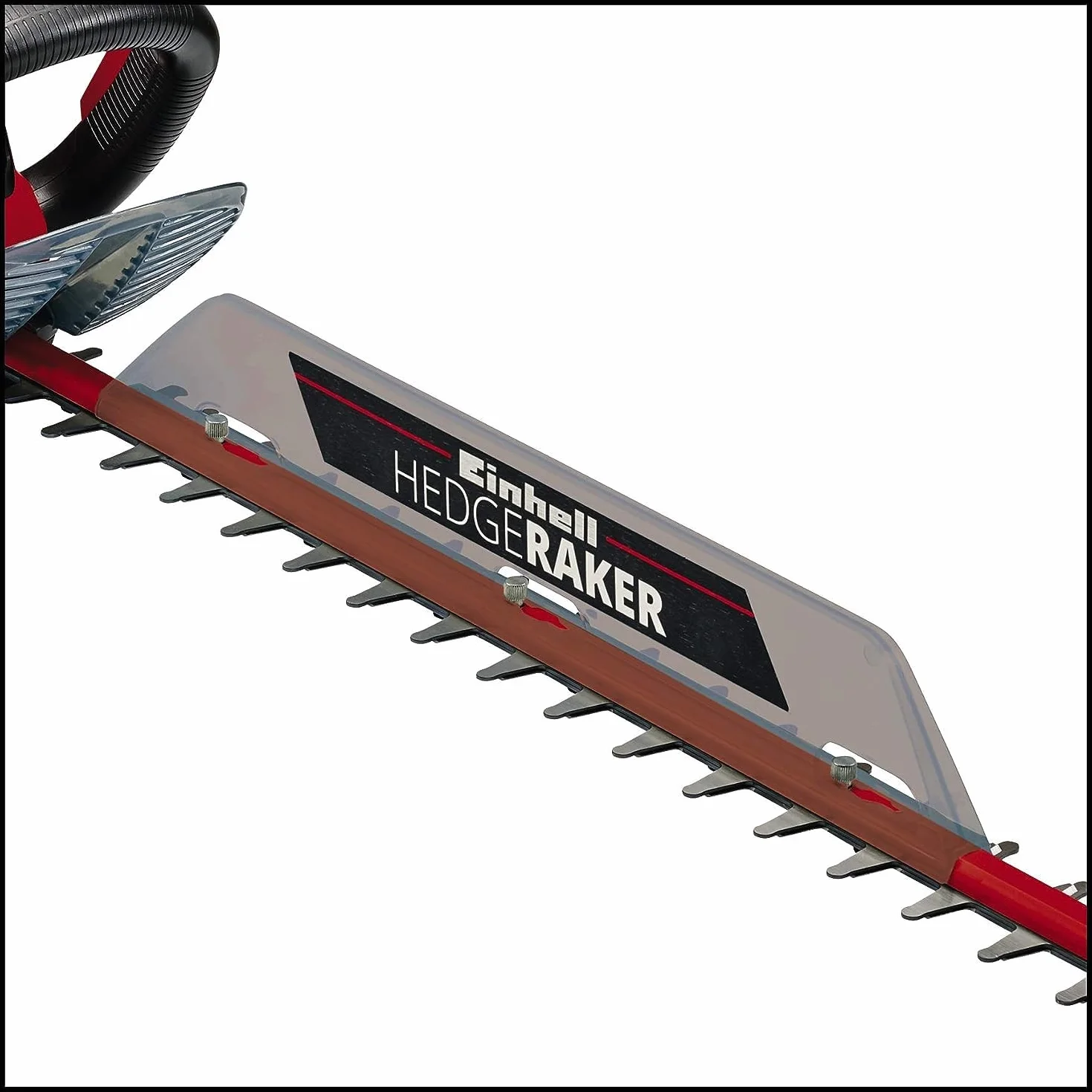 Einhell Elektro-Heckenschere GE-EH 7067 (700 W, Messer aus lasergeschnittenem u. diamantgeschliffenem Stahl, Metallgetriebe, Stoßschutz, inkl. Köcher)