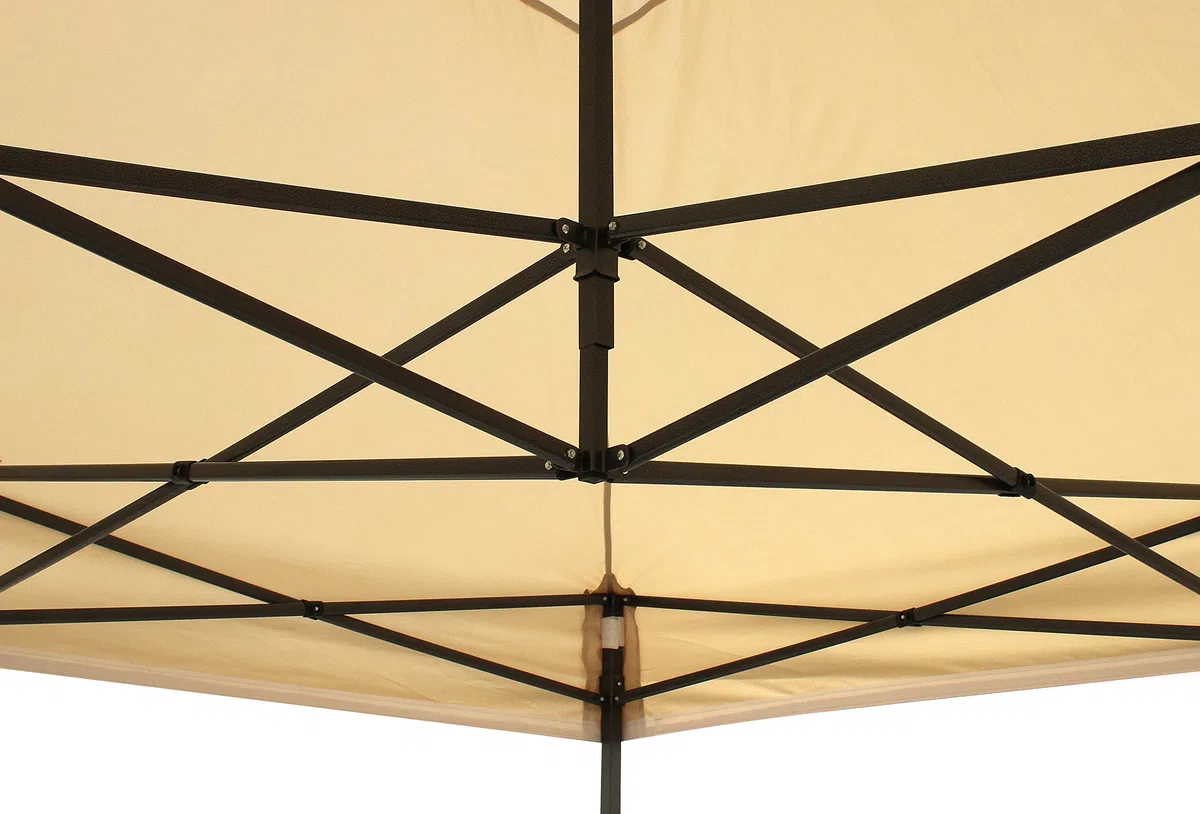 All Seasons Gazebos | 2.5x2.5m Pop Up Gazebo mit 4 Seitenwänden, Zubehörpaket & Rolltasche | Schwerlast, vollständig wasserdicht, hochwertige Materialien (Beige)
