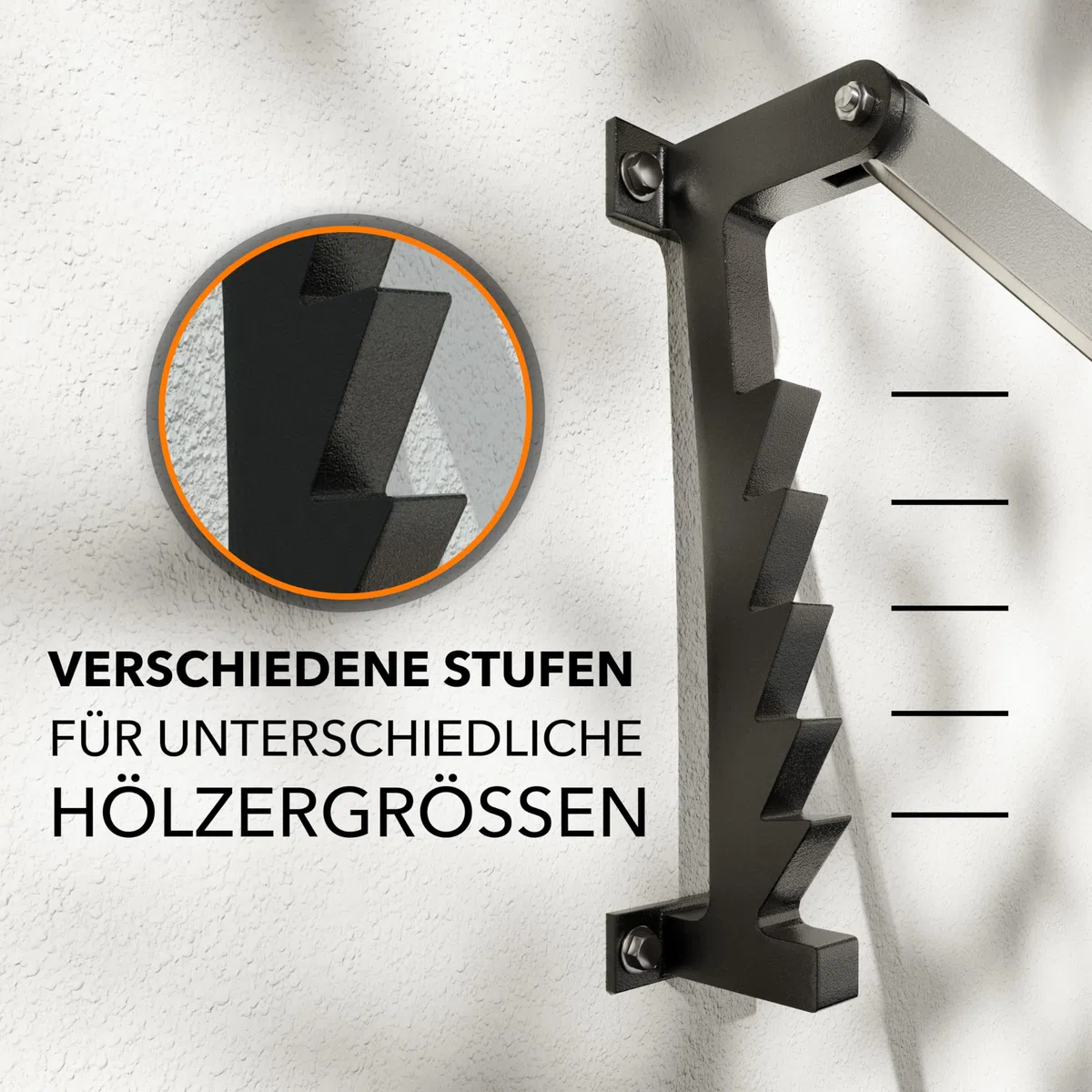 Holzspalter Manuell | Rostfrei und langlebig durch galvanisierte Klinge | Anzündholz Spalter mit 40cm Griff für müheloses Spalten