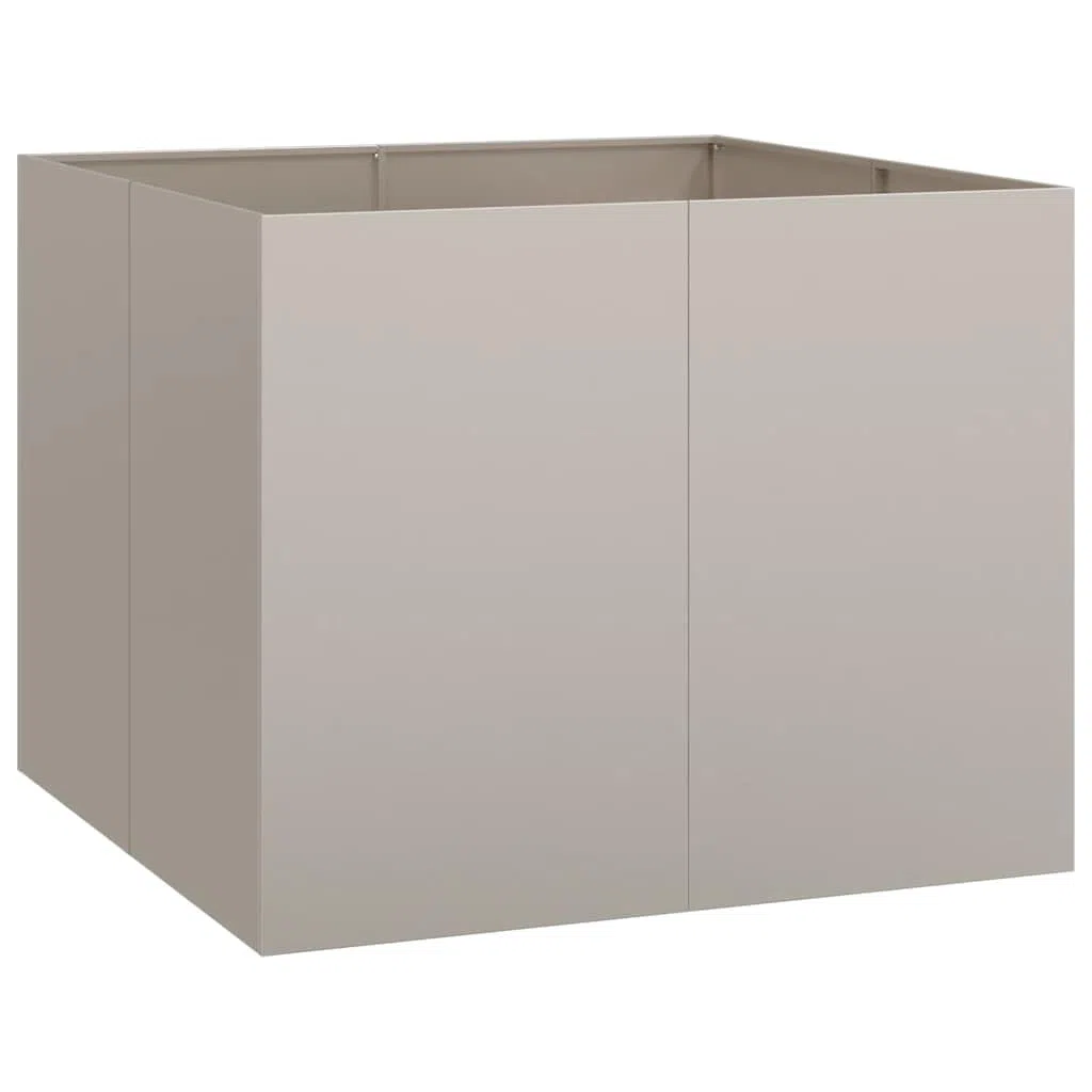 Blumenkasten, rostend, 100 x 100 x 80 cm, Corten-Stahl, robust und langlebig, für Gemüse, Kräuter und Garten