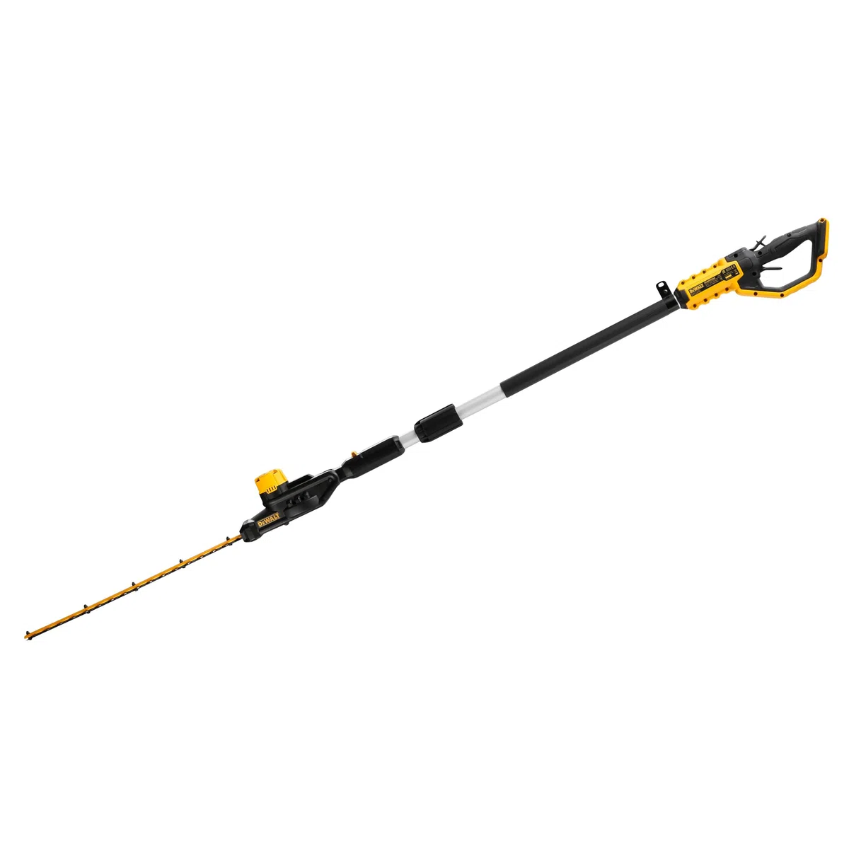 Dewalt 18V Akku-Stabheckenschere DCMPH556N (55 cm Schwertlänge, 25mm Schnittkapazität, mit 2-Handsicherheitsschalter, einstellbar in 7 Schnittwinkel, Lieferung ohne Akku & Ladegerät)