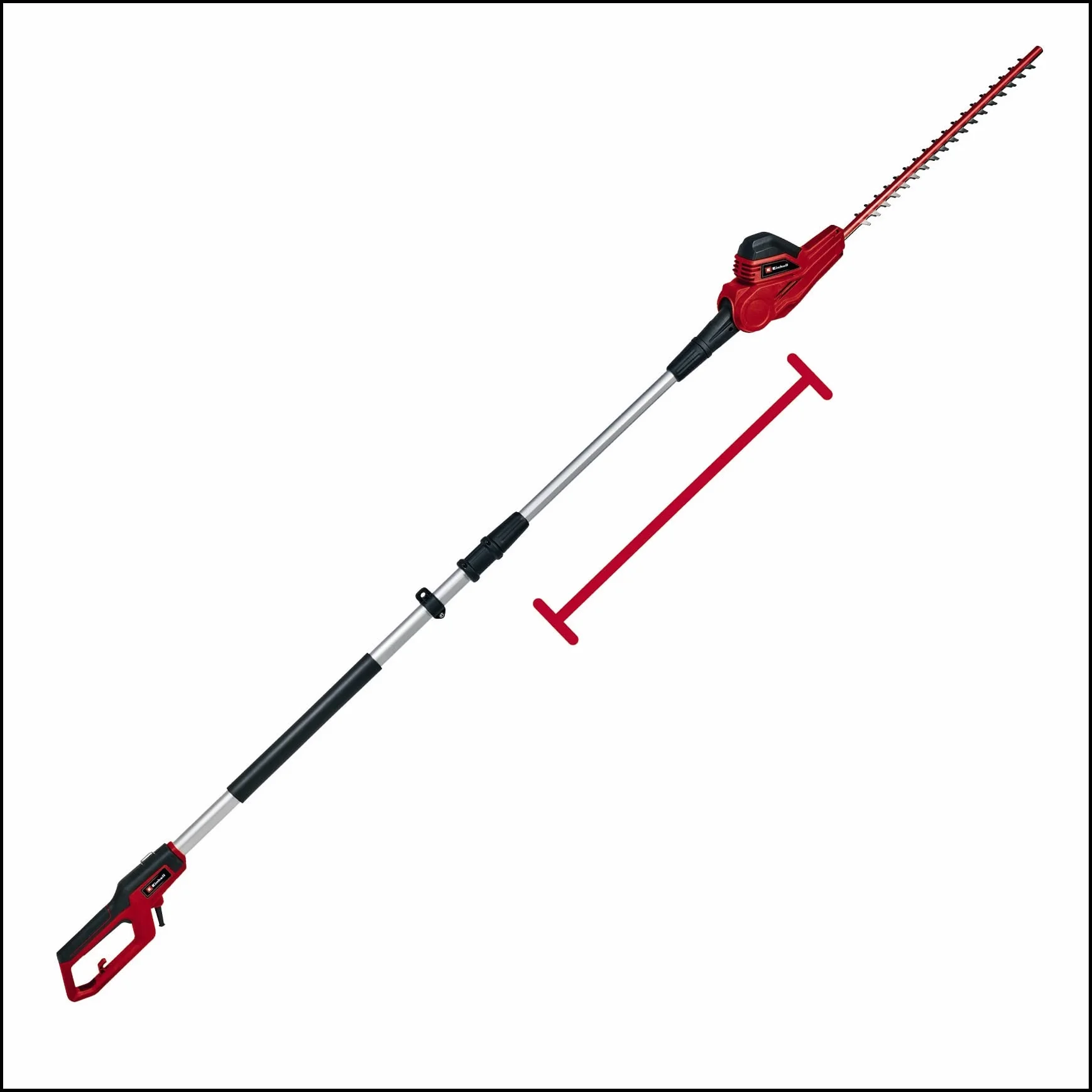 Einhell Elektro-Stab-Heckenschere GC-HH 5056 (500 W, 47 cm Schnittlänge, ausziehbar 170-250 cm, 20 mm Zahnabstand, 5-stufige Motorkopfverstellung)