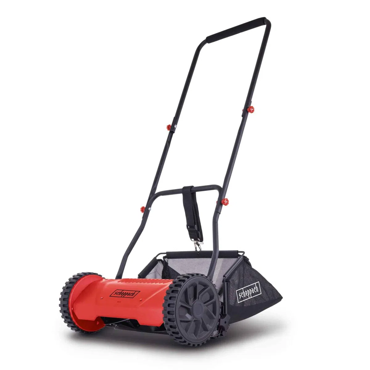 Scheppach Spindelmäher SPM400-Pro Handrasenmäher mit 40cm Schnittbreite Rasenmäher | für bis zu 250m² | 6-stufige Schnitthöhenverstellung (14 – 39mm) | Große 24l Fangbox | emissionsfrei geräuscharm