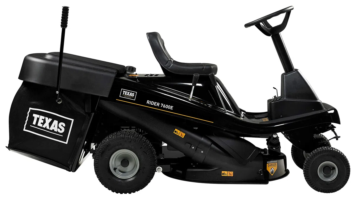 Texas Aufsitzmäher Rasen Traktor Rasenmäher Traktor Aufsitzrasenmäher Rasentraktor Rasenmäher Bulldog Gartentraktor Hochgrasmäher Rider 7600E 3in1 | 432cm³ | 12PS | 76cm | AHK | E-Start | | 5Vor+1R