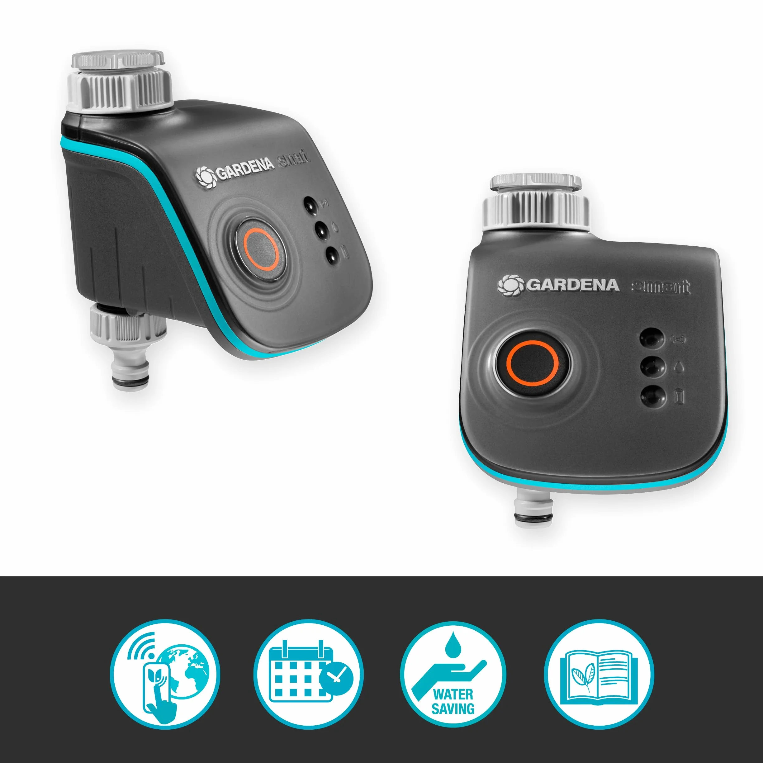 Gardena smart Water Control: Intelligenter Bewässerungscomputer mit smart App steuerbar, Frostwarnsystem, bewährte Ventiltechnik, ideal geeignet für Micro-Drip-System oder Sprinklersystem (19031-20)