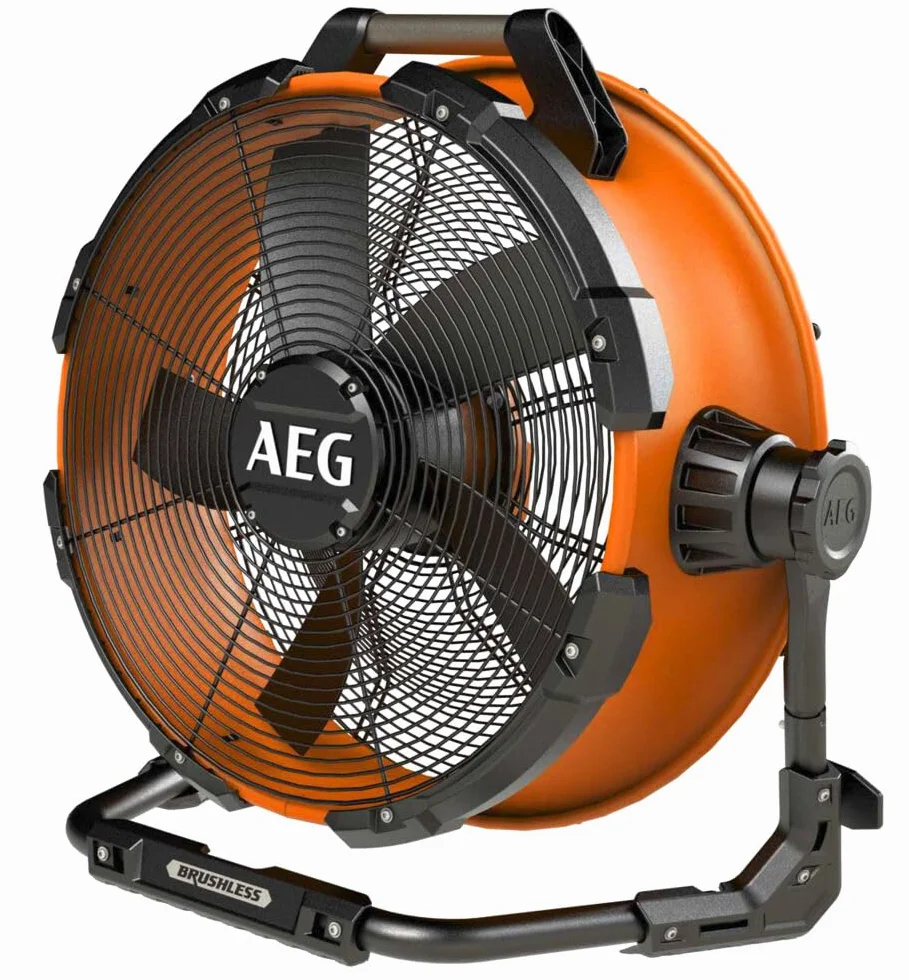 AEG Ventilator BDF18-0, Hybrid (Betrieb über 18 V Akku oder Stromanschluss), bürstenlos, Durchmesser 57,5 cm, 6 Geschwindigkeitsstufen, speziell für große Flächen, ohne Akku und Ladegerät