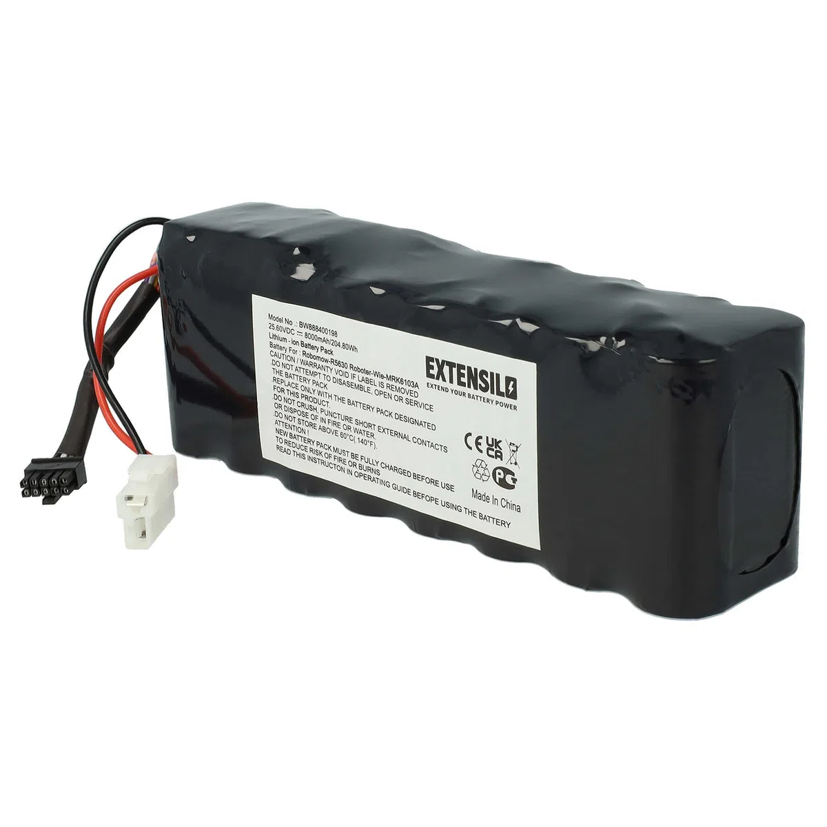 Akku kompatibel mit Robomow RS625, RS622, RS622 Pro, RS622U, RS615 Pro, RS615U Rasenroboter Rasenmäher (8000mAh, 25,6V, Li-Ion)