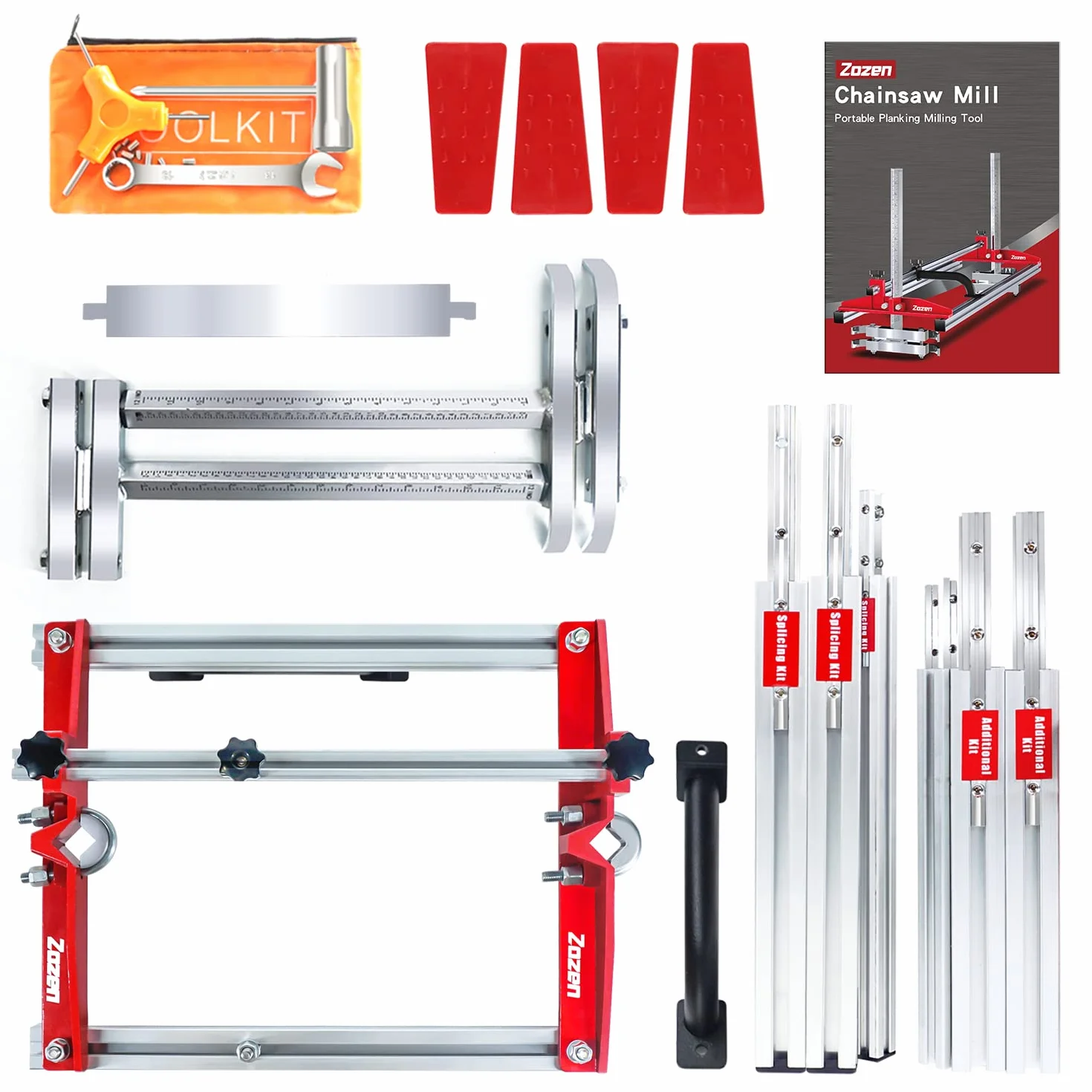 Zozen mobiles sägewerk für kettensäge Chainsaw Mill 14-36,Kettensägemühle, Tragbare Sägemühle, ein flexibles Schneidführungssystem für Bauherren und Holzarbeiter.