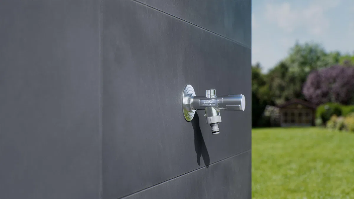 Ritzer by Kemper FROSTI PLUS Frostsichere Aussenarmatur Bausatzausführung, Vor Frost geschützter Außenwasserhahn, Mit Rohrbelüfter und Rückflussverhinderer (DN15 mit Griff)