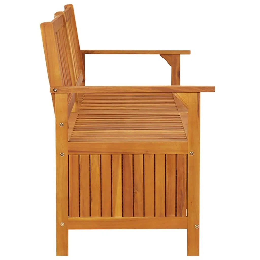 PURADAY Truhenbank 170 cm Massivholz Akazie Truhenbank mit Stauraum Gartentruhe Sitzbank Gartenbank Holz Sitzbank Outdoor Sitztruhe mit Stauraum Outdoor