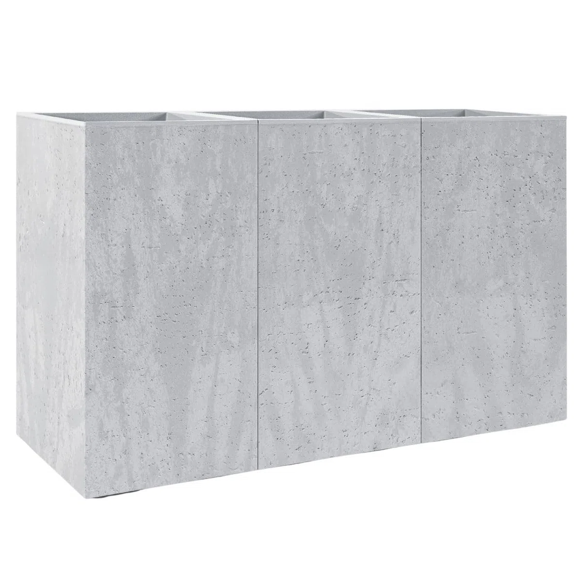 Blumentopf Blumenkübel grau 60x90 Übertopf Pflanzgefäß auf Rollen Betonstruktur Modern für Garten Balkon Terrasse