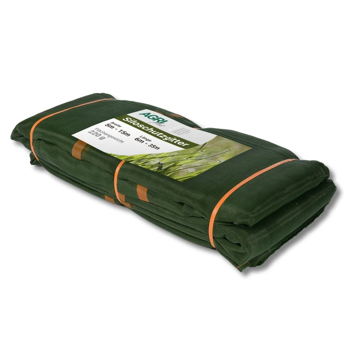 AGRI plus Siloschutzgitter 5 x 7 m - Grün I Hochwertiges 220 g/m² Silonetz aus reißfestem Monofilgewebe I Ringsum gesäumtes Vogelschutzgitter I Netzabdeckung wetterfest & UV-beständig