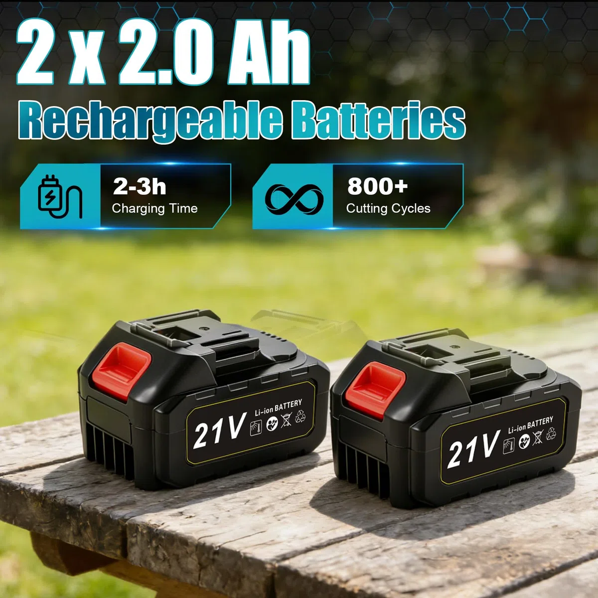 Akku Astschere 30 mm Elektrische Gartenschere, 1000 W Akku Astschere mit Bürstenlosem Motor, SK5 Carbonstahl Kling Elektrische Gartenschere mit LCD-Display, 2 * 2000 mAh Akkus, für den Garten