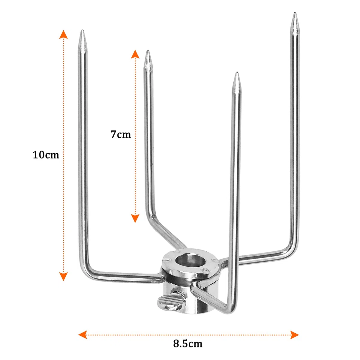 YRHome Drehspieß Grillspieß Set 107cm inkl. 4X Fleischnadeln und Edelstahl Motor 220V - 240V Elektrischer Drehspiess für BBQ Rotisserie Grillspiess Drehspiess Gasgrill