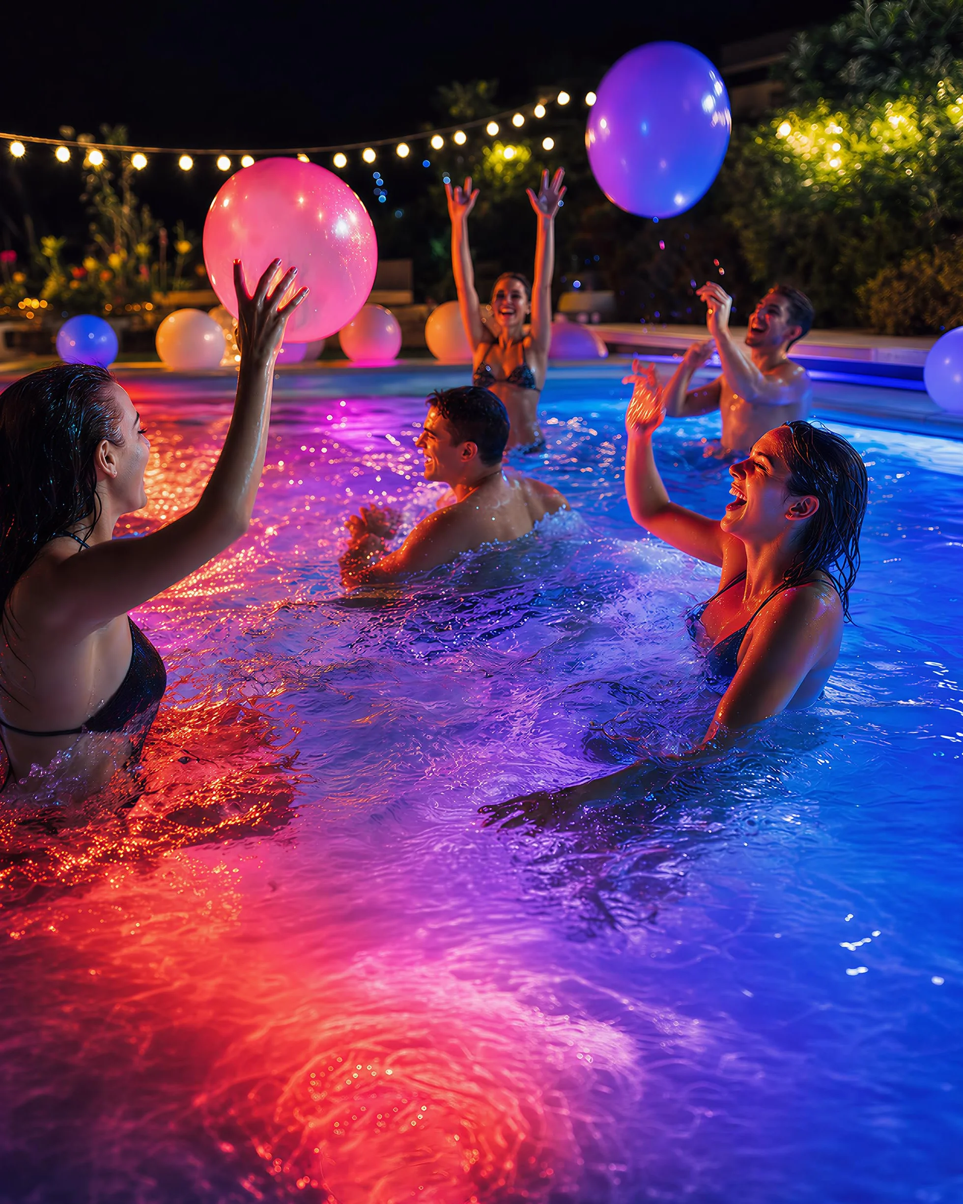 Kingwen 40W RGB LED Poolbeleuchtung LED Poolbeleuchtung Unterwasser Mit Fernbedienung 4000lm IP68 Wasserdichte Unterwasserleuchten 12V AC/DC Poolscheinwerfer Unterwasser Beleuchtung