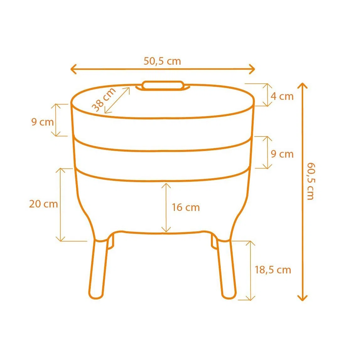 Moutta | Urbalive 2 Schalen Grau, Komplettset I Design Wurmkomposter I 500g Kompostwürmer / 1000 STK. I Startersubstrat I Hanfmatte + Schaufel I Innenraum, Balkon und Garten
