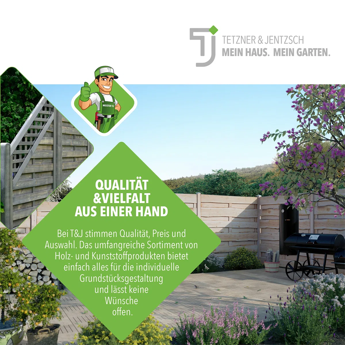 TETZNER & JENTZSCH HENRI-Mülltonnenbox 3er mit Rückwand & Klappdach I Mülltonnenverkleidung aus Kiefernholz für 3 Mülltonnen oder gelbe Säcke I Outdoor Mülltonnenbox aus Holz mit Montageanleitung