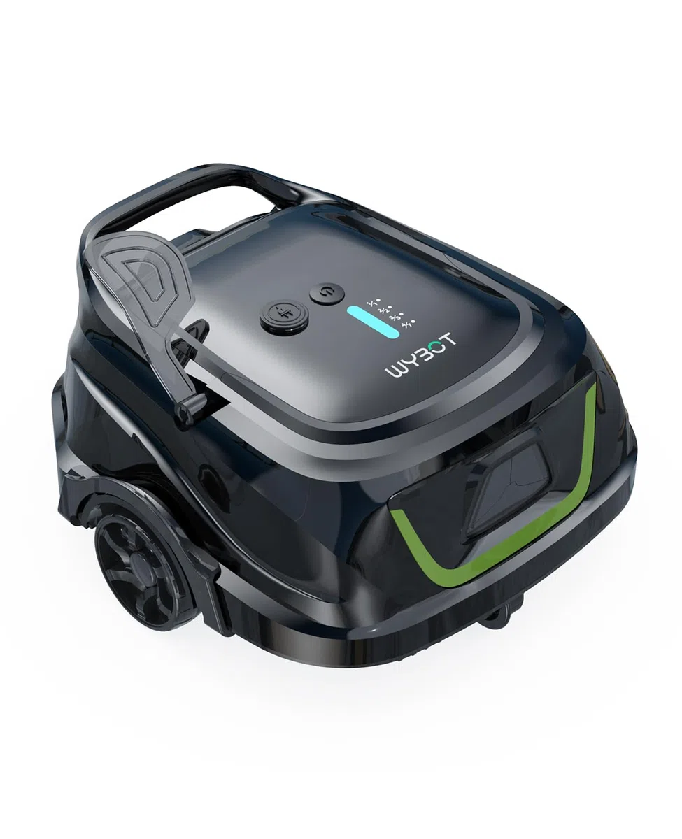 WYBOT A1p Poolroboter Akku mit Doppelfilter, 120 Min Laufzeit, Starker Kabelloser Poolroboter für Aufstellpool & Flache Pools, Entfernt Schmutz, Auto-Park，Olivgrün