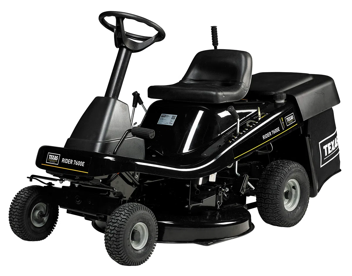 Texas Aufsitzmäher Rasen Traktor Rasenmäher Traktor Aufsitzrasenmäher Rasentraktor Rasenmäher Bulldog Gartentraktor Hochgrasmäher Rider 7600E 3in1 | 432cm³ | 12PS | 76cm | AHK | E-Start | | 5Vor+1R
