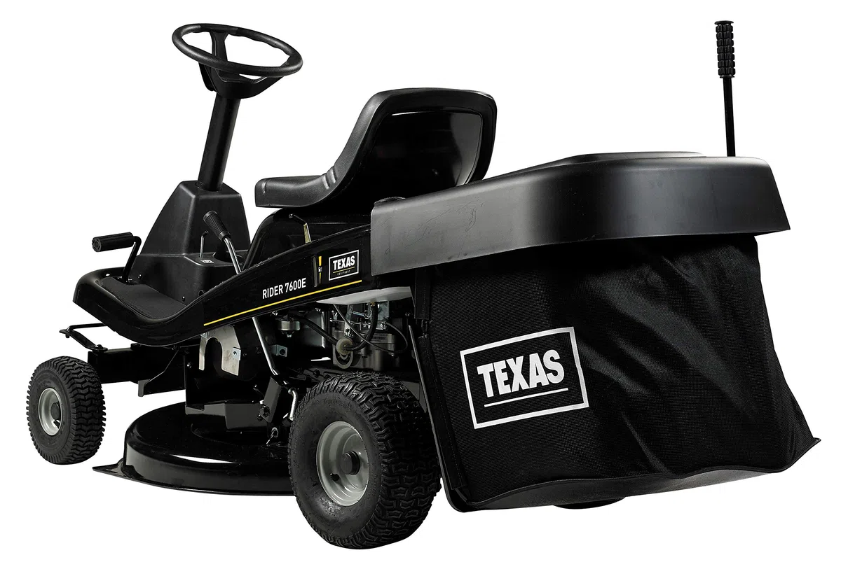 Texas Aufsitzmäher Rasen Traktor Rasenmäher Traktor Aufsitzrasenmäher Rasentraktor Rasenmäher Bulldog Gartentraktor Hochgrasmäher Rider 7600E 3in1 | 432cm³ | 12PS | 76cm | AHK | E-Start | | 5Vor+1R