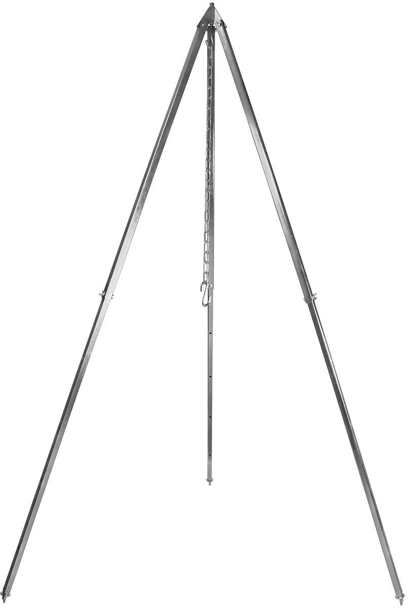 GRILLPLANET Gulaschkessel Dreibein 210 cm für Schwenkgrill, Kesselgulasch und Dutch Oven geeignet