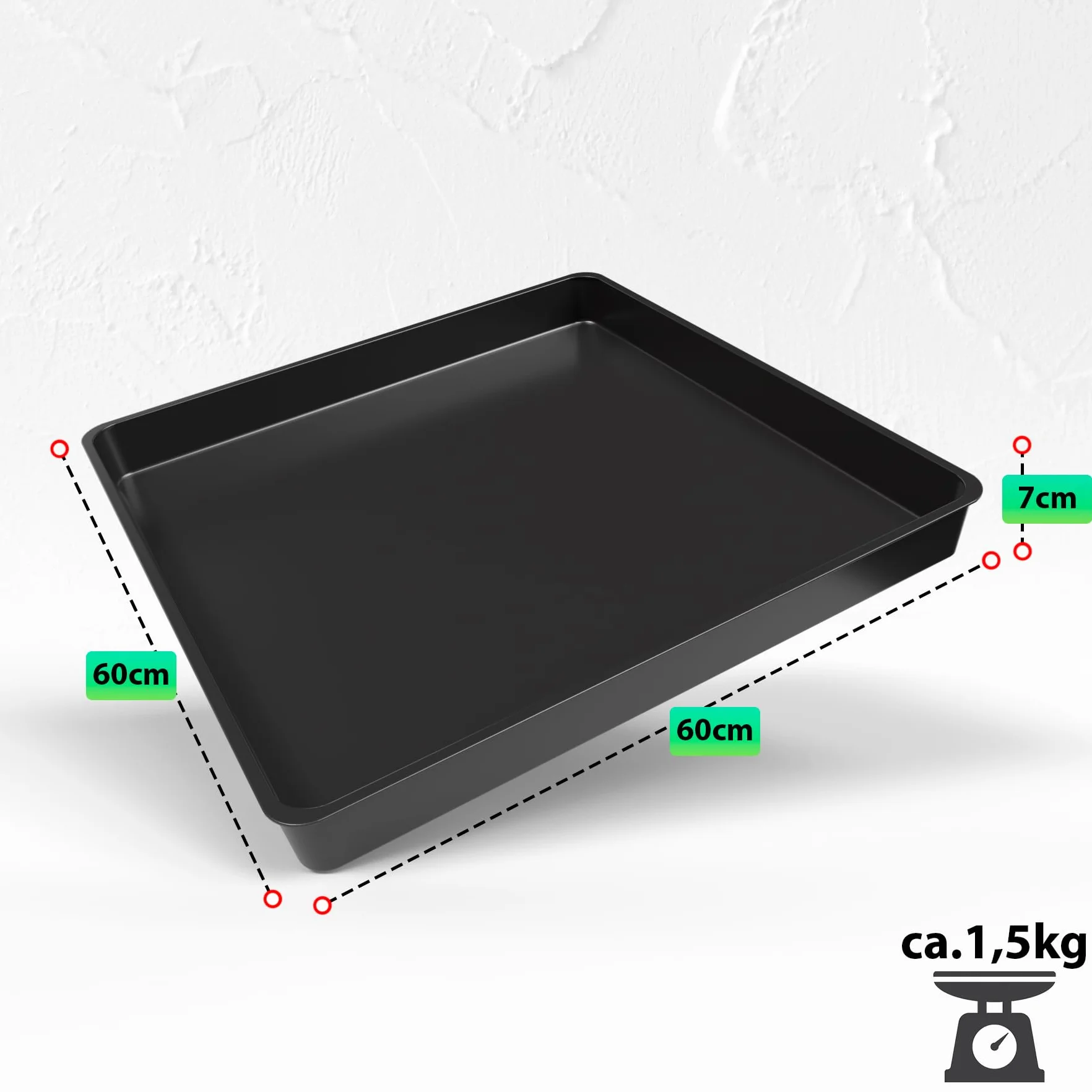 BigDean Pflanzschale groß 60x60x7cm ideal für anzüchten, Pflanzen & mehr