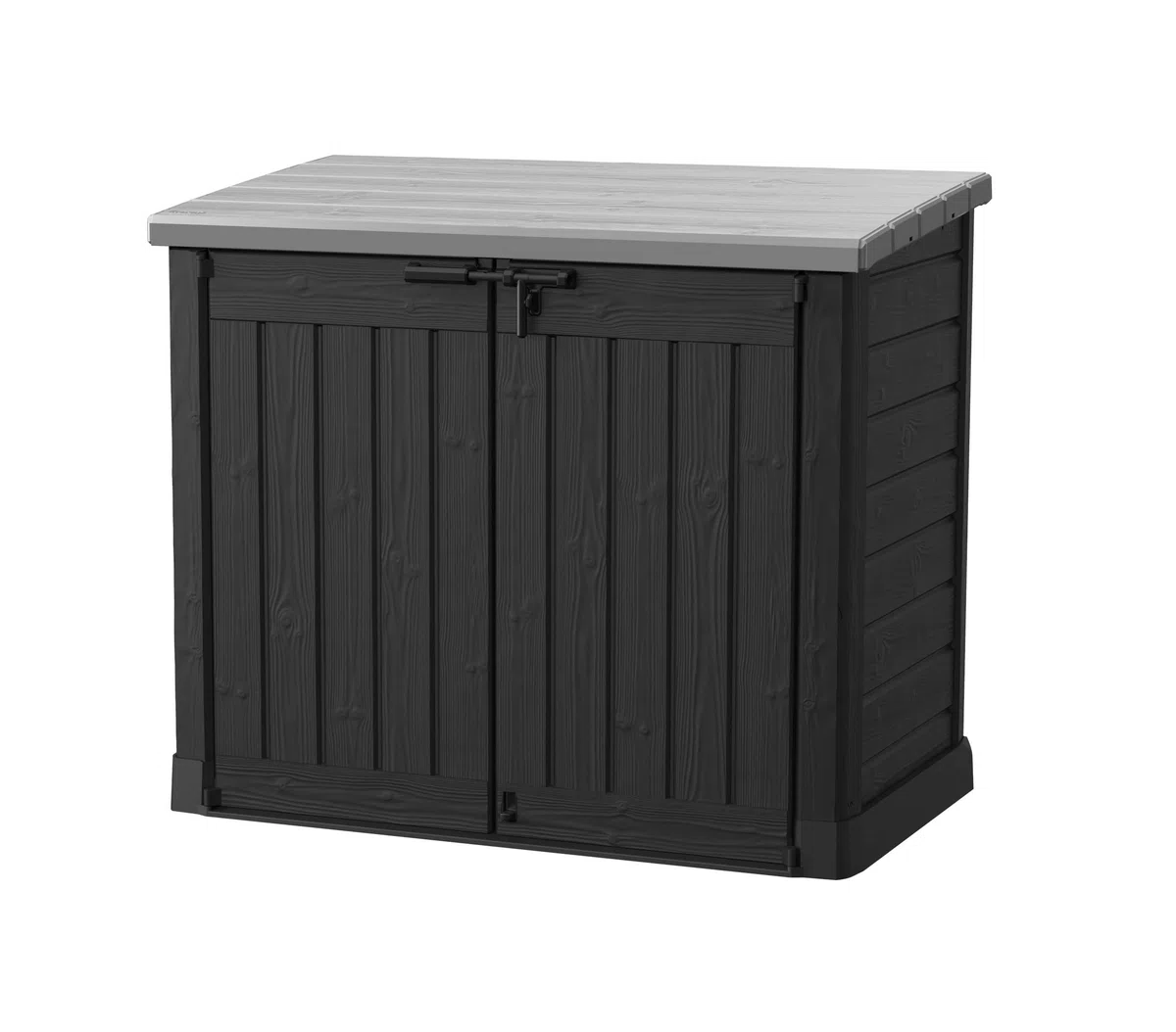 Mülltonnenboxen von 848- bis 2020 Liter wählbar - aus Wetter- & UV-festem Kunststoff - mit Gasdruckfedern und Belüftungsystem (Typ 3-1200 Liter - anthrazit)