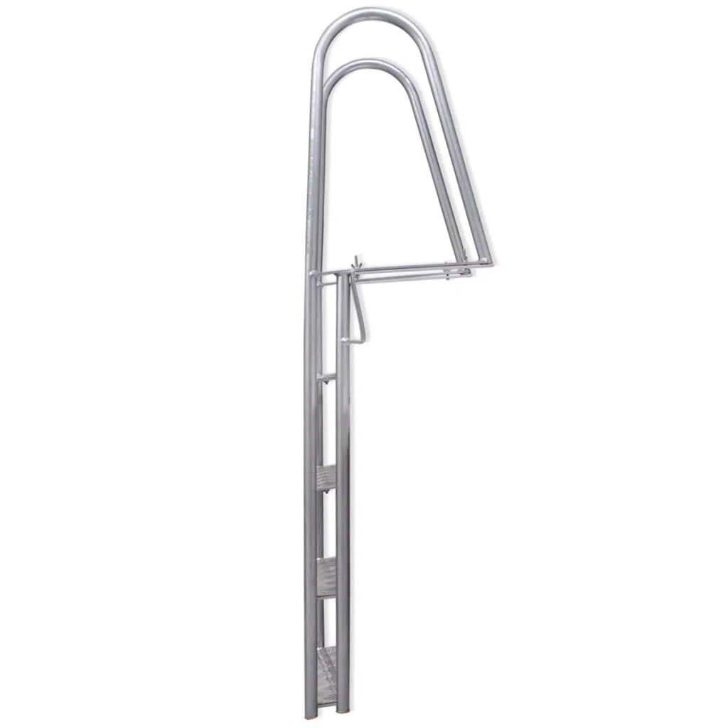 vidaXL Poolleiter 4 Stufen Aluminium 167cm Anlegeleiter Schwimmbad Leiter