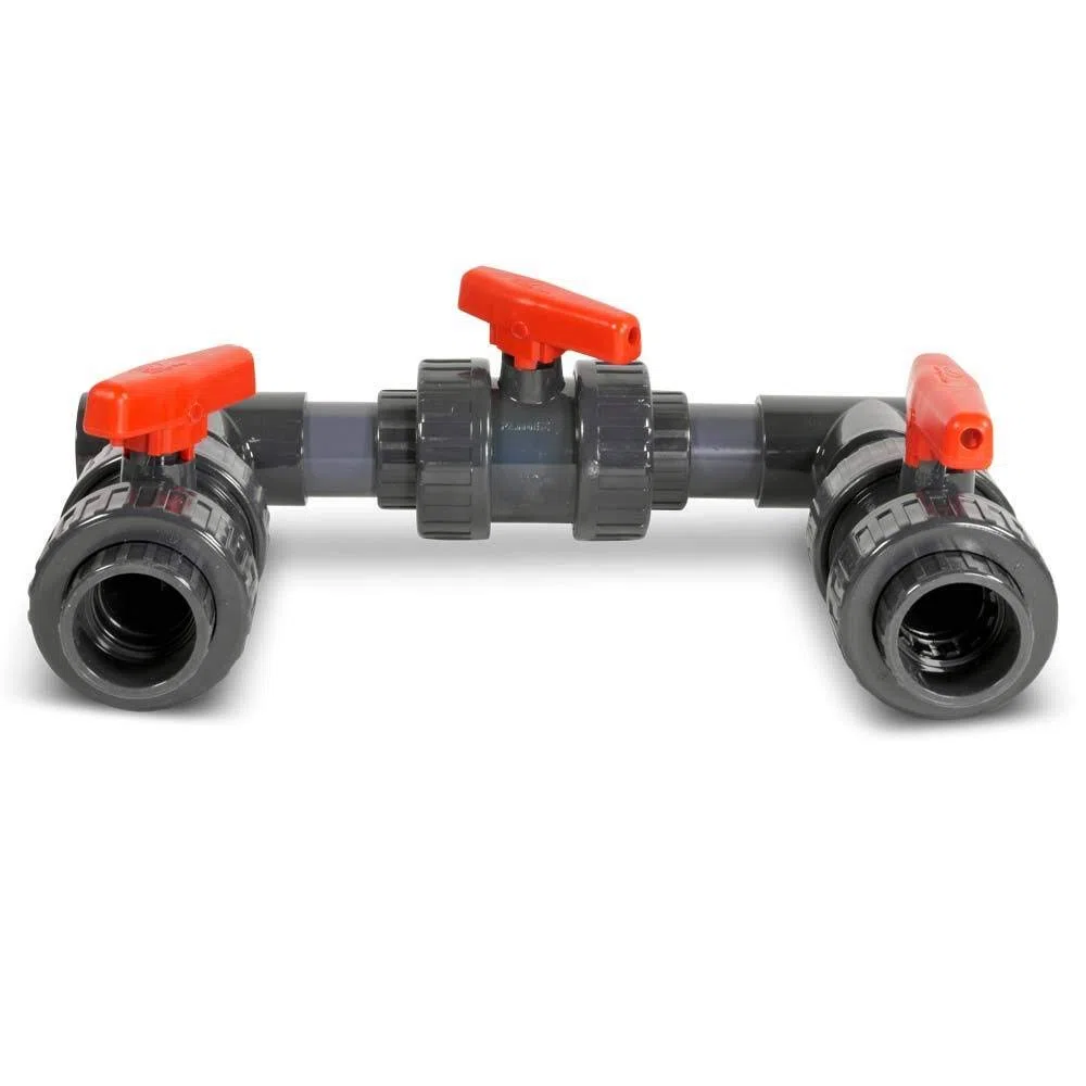 Bypass-Set für Wärmepumpen & Solaranlagen – 19-teilig - Universal Pool Bypass für Schwimmbad & Solarheizung - Wasserdurchfluss-Regulierung für Poolheizung & Wärmetauscher