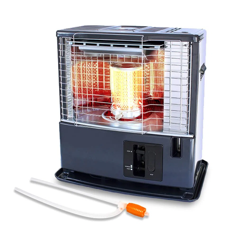 ration1.de Petroleumheizung 3000 Watt mit Handpumpe, Heizstrahler für Outdoor, Camping, Garten, Terrasse, Werkstatt, Stromausfall, mobile Heizung für belüftete Räume bis 50m²