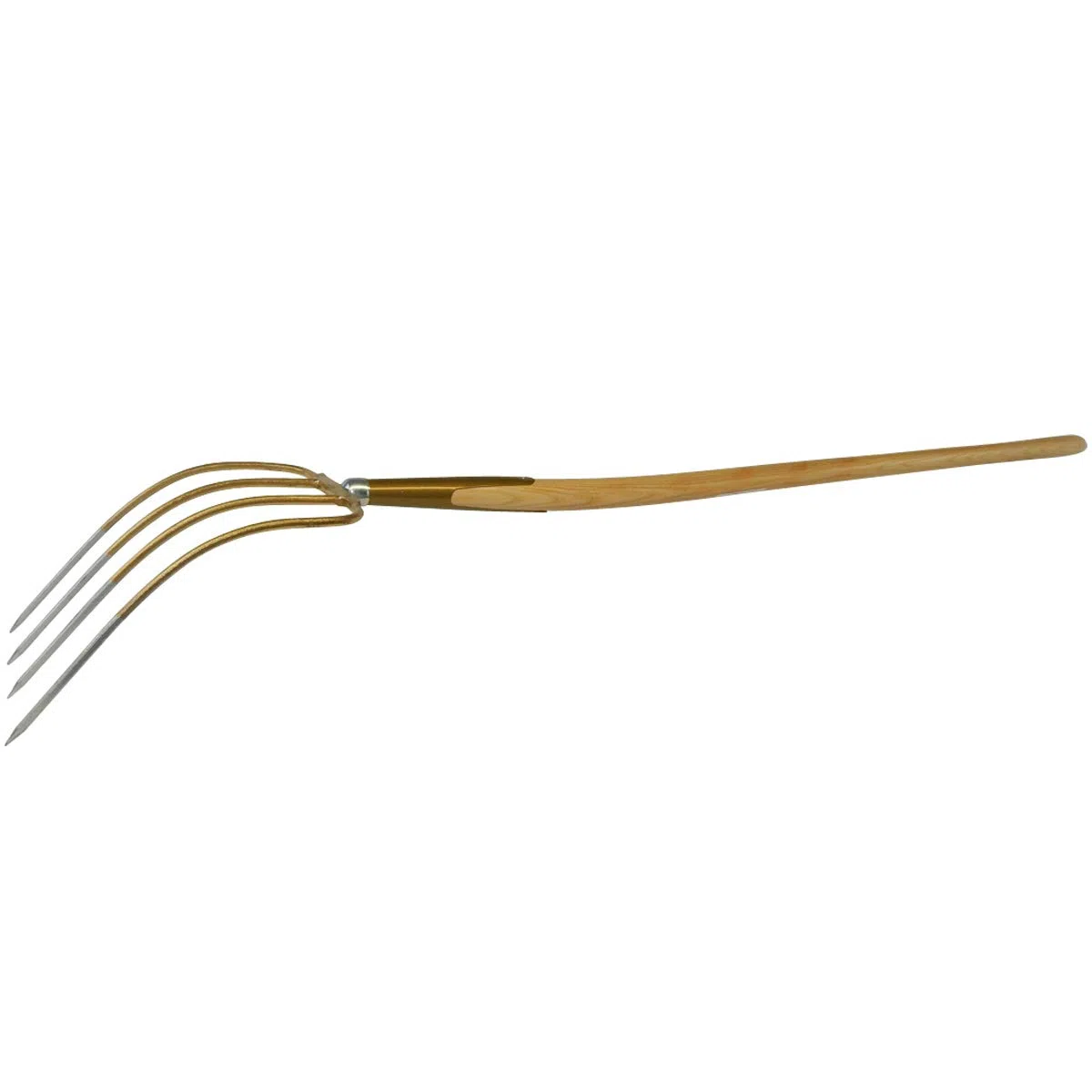 SHW-FIRE Dunggabel - Stabile 4 Zinken Gabel mit Schienenzwinge für Profis. Praktischer 135 cm Stiel