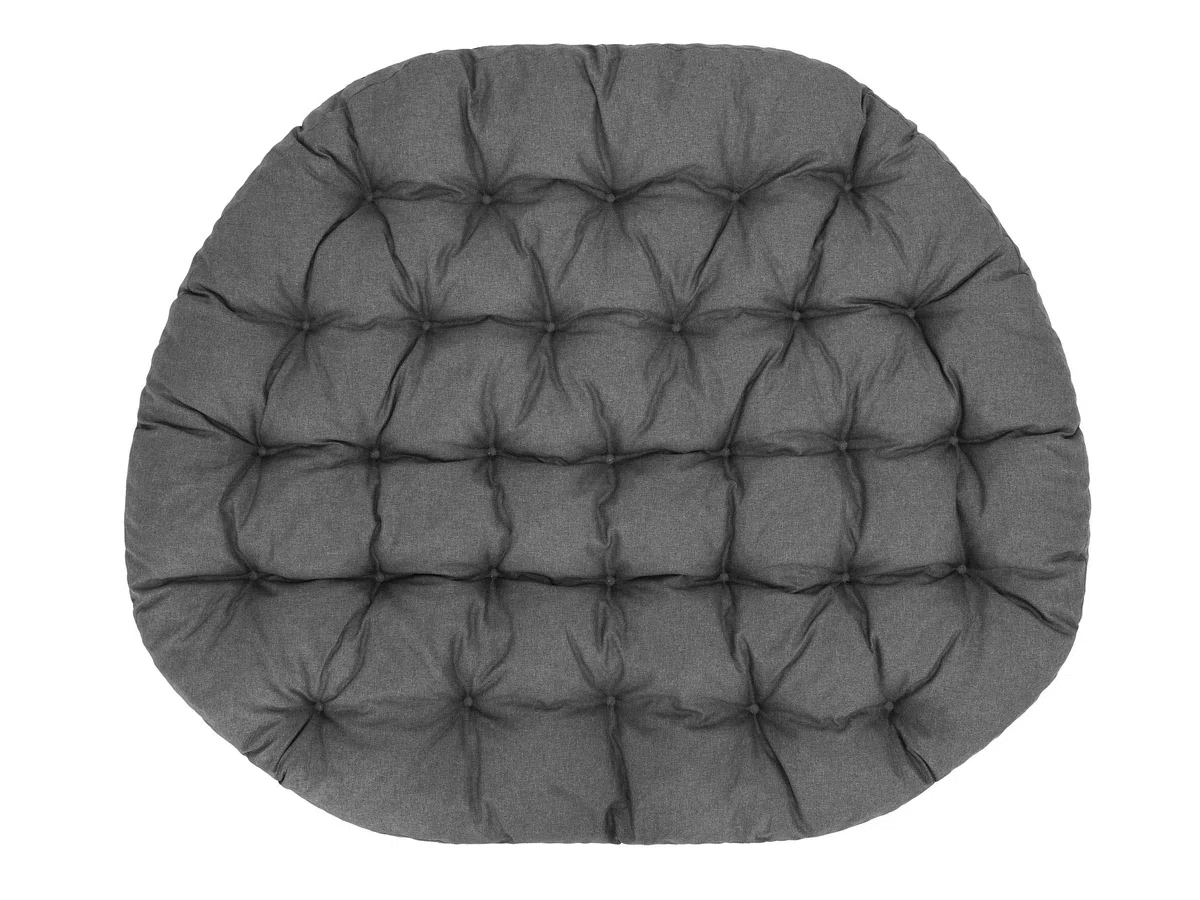PillowPrim Hängesessel Kissen, Auflage für Polyrattan/Rattan Hängeschaukel, Polster, Hängekorb, Schaukel Korb, Schaukelkissen Rückenkissen in der Farbe Graphit