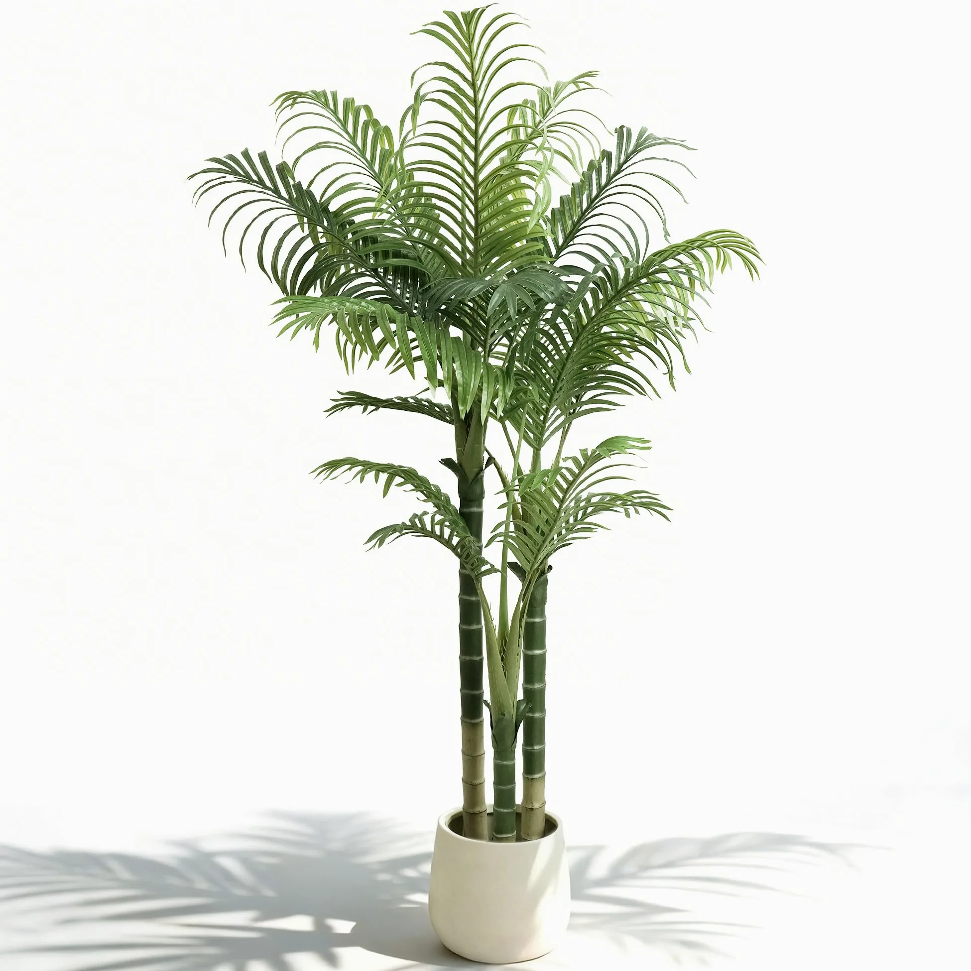 Künstliche Palme, Künstliche Pflanzen groß im Topf Plastik Palme Künstliche Palmen wie echt Fake Plants für Wohnzimmer Balkon Schlafzimmer Büro