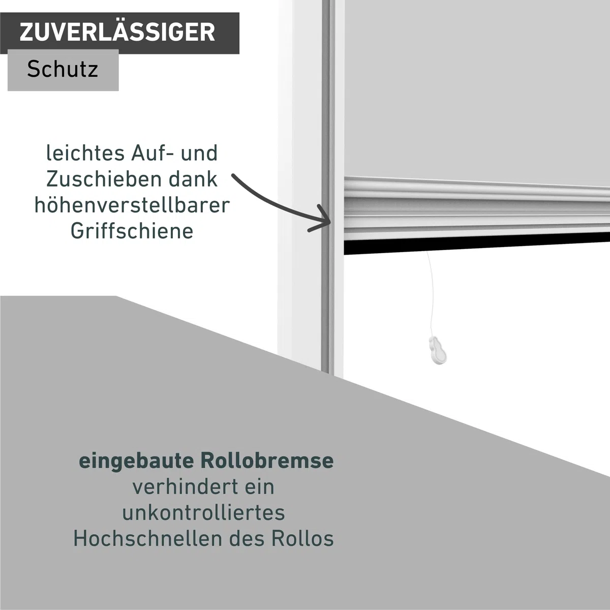 Windhager Insektenschutz Rollofenster zum Einhängen, Insektenschutz-Rollo, Fensterrollo als Mückenschutz, Fliegengitter, Selbstbausatz 100 x 160cm, weiß