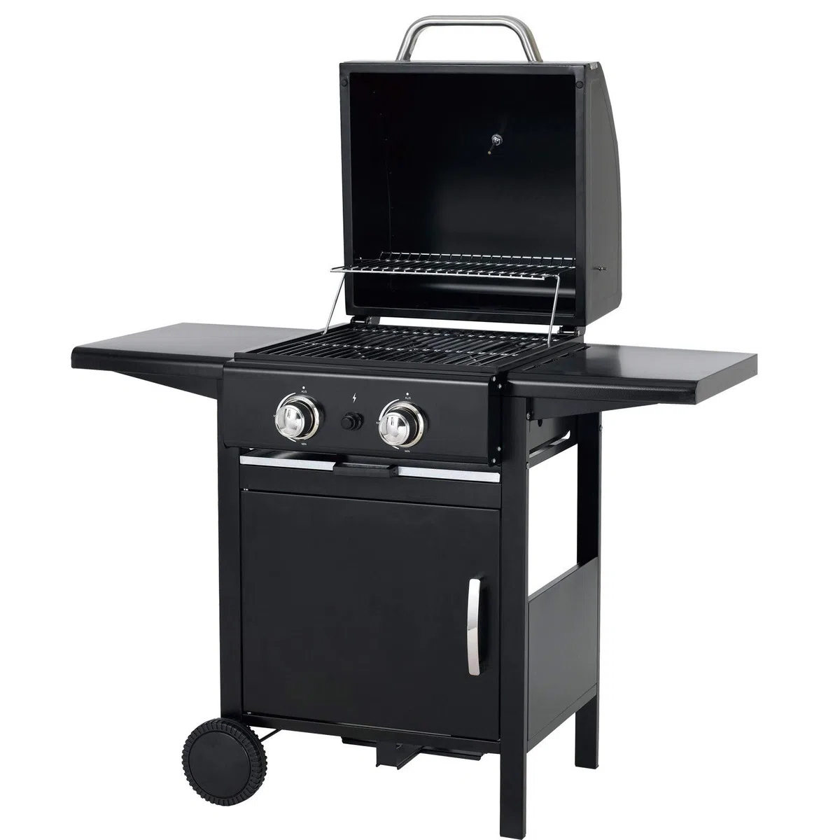 tepro Gasgrill Mayfield 2 mit 2 hochwertigen, leistungsstarken Edelstahlbrennern, verchromten Grillrosten (Rost-in-Rost-System), großer Warmhaltefläche, integriertem Thermometer im Deckel und praktischen Seitenablagen, Maße ca. 112 x 58 x 100 cm