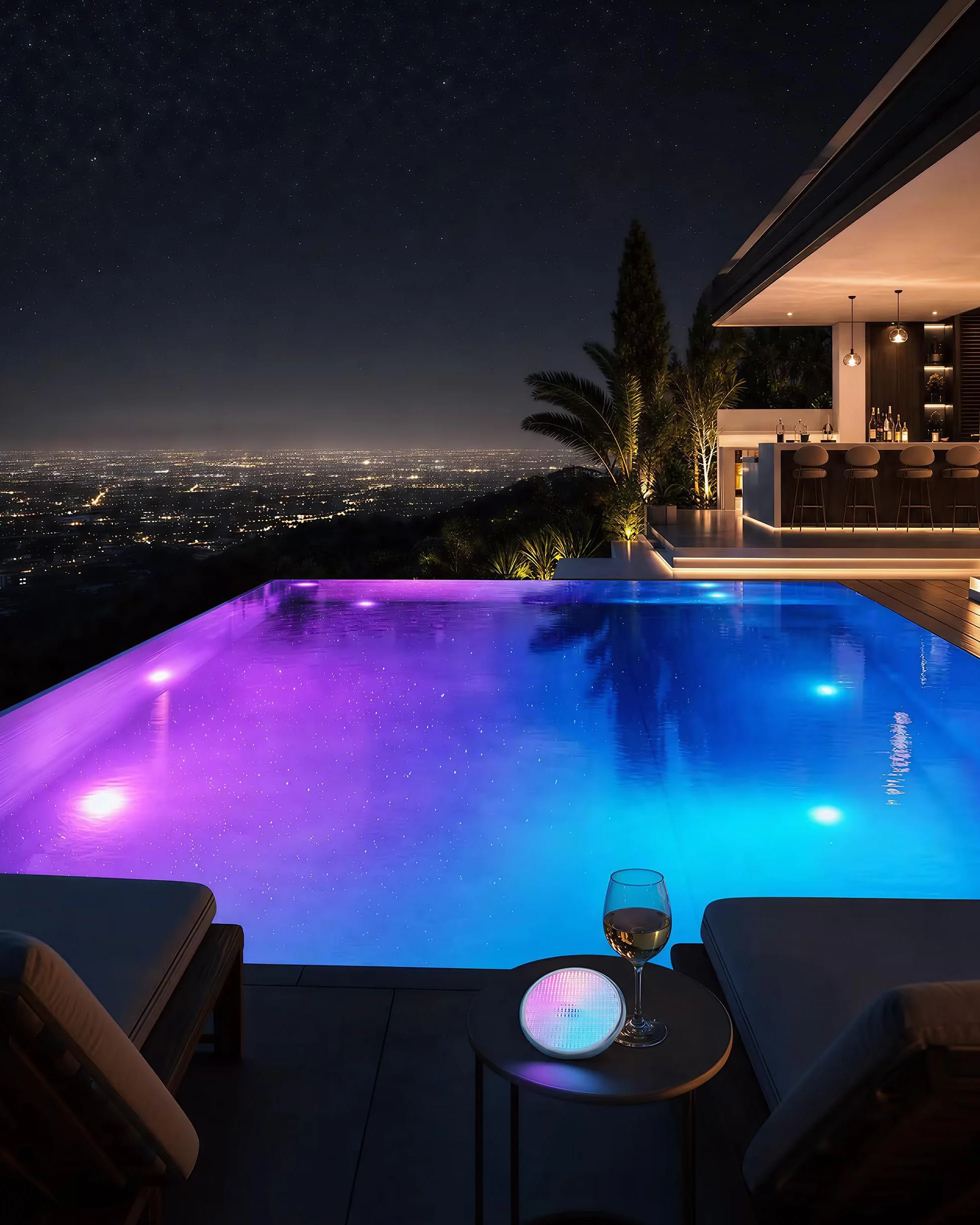 Kingwen 40W RGB LED Poolbeleuchtung LED Poolbeleuchtung Unterwasser Mit Fernbedienung 4000lm IP68 Wasserdichte Unterwasserleuchten 12V AC/DC Poolscheinwerfer Unterwasser Beleuchtung