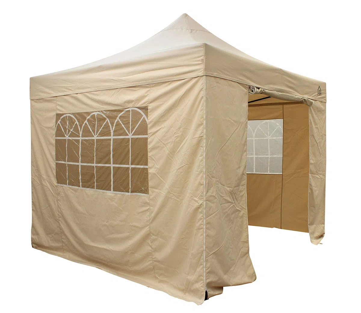 All Seasons Gazebos | 2.5x2.5m Pop Up Gazebo mit 4 Seitenwänden, Zubehörpaket & Rolltasche | Schwerlast, vollständig wasserdicht, hochwertige Materialien (Beige)