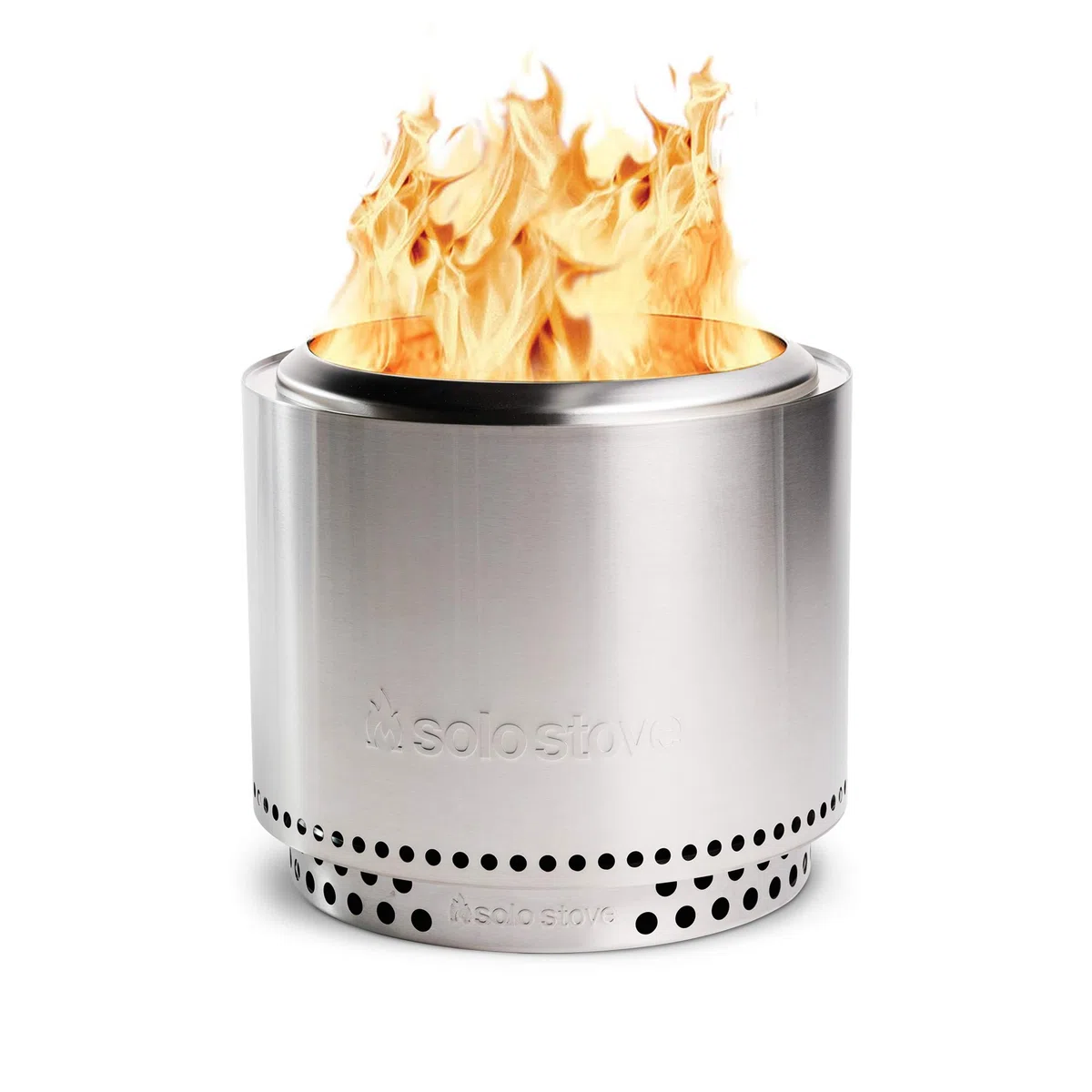 Solo Stove Feuerschale Bonfire 2.0 mit Standfuß | Feuerstelle für Raucharme Holzverbrennung, Herausnehmbare Auffangschale, Mobile Outdoor Feuertonne für Unterwegs, Edelstahl, 49,5 x 44,5 cm, 11,4 kg