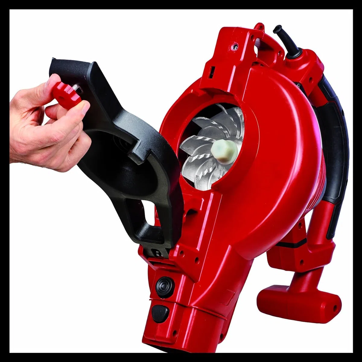 Einhell Elektro-Laubsauger GC-EL 3000 E (3.000 W, Saug-/Blasfunktion, Verstellbarer Zusatzhandgriff, 45 L Fangsack, Blasluftstrom 300 km/h, max. Saugleistung 840 m³/h)