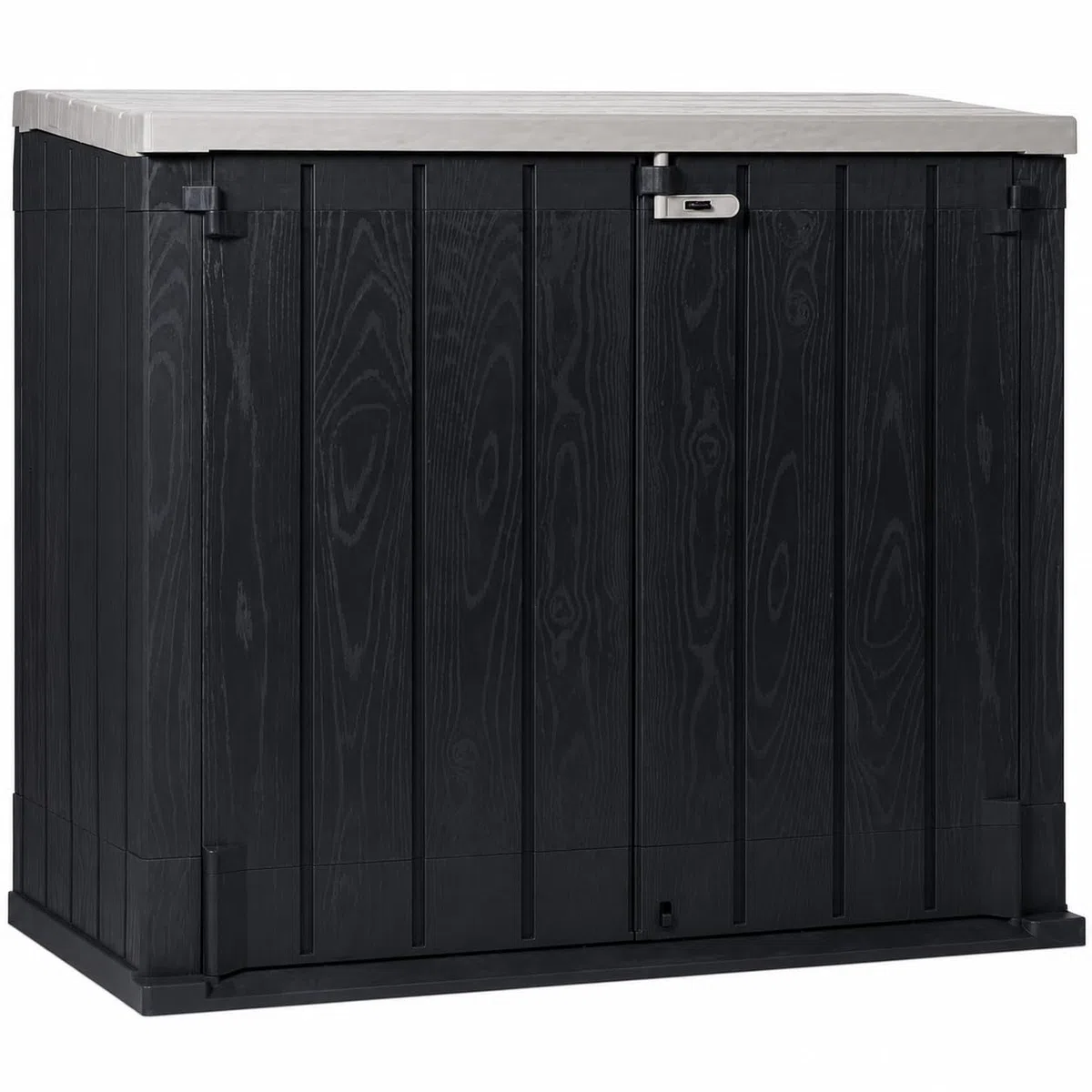 Koll Living Mülltonnenbox 'Vela' 1270 Liter | 145 x 85 x 125 cm | für 2X 240L Mülltonnen | Anthrazit | abschließbar | mit Gasdruckfedern | UV- & witterungesbeständig