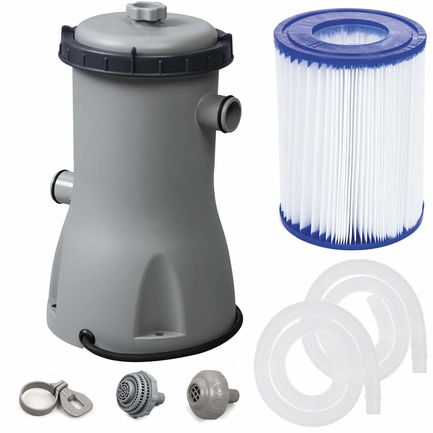 Bestway 58117 Flowclear Filterpumpe 3028 l/h NL, Grau/Schwarz