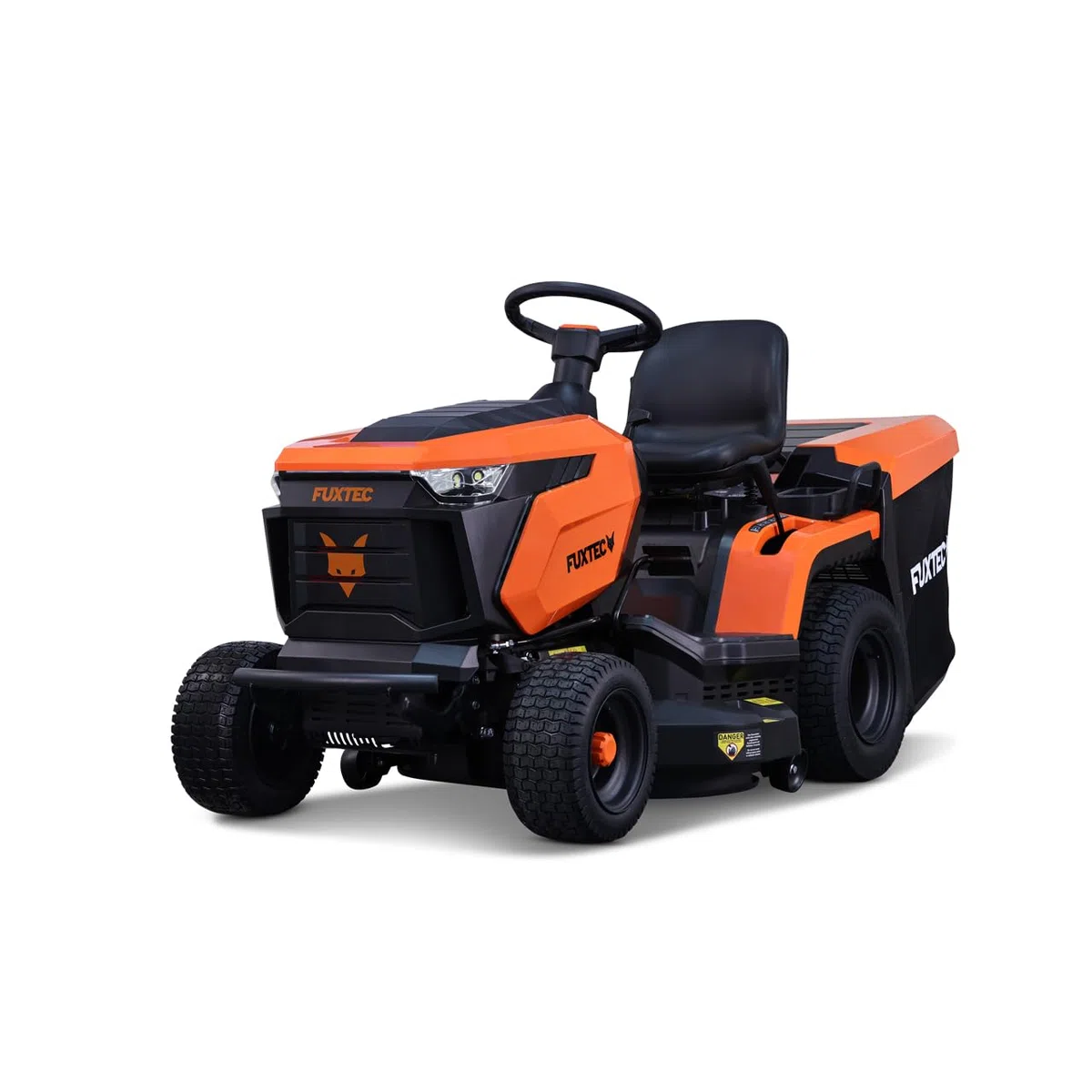 FUXTEC Rasentraktor FX-RMT84M, Aufsitzmäher mit 83cm Schnittbreite, 6-stufige Schnitthöhenverstellung, kraftvoller Benzinmotor, Grasfangkorb 280L, Rückwärtsmähfunktion