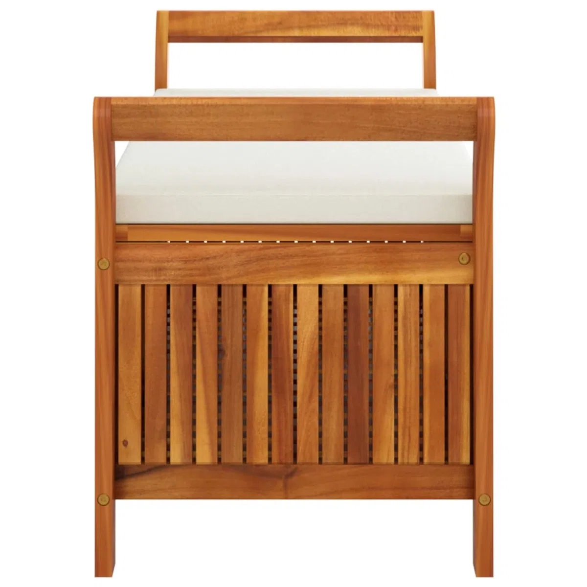 Tidyard Garten Truhenbank mit Kissen Gartenbank Gartentruhe Holzbank Sitztruhe Gartenbox Auflagenbox Kissenbox Spieltruhe Sitzbank für Terrasse Garten Balkon 126 cm Massivholz Akazie